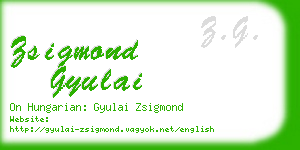 zsigmond gyulai business card